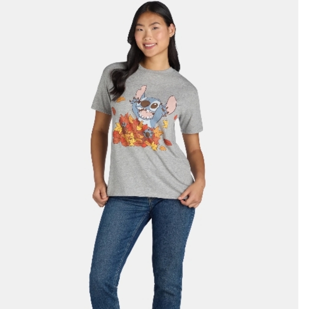 Disney Stitch fall leaves t shirt. NWT. Lilo and stitch.